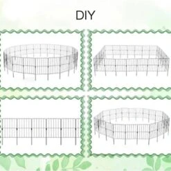 24 In. 25-Pack Rustproof Metal Garden Fence Set-Decorative, Foldable Landscape Fencing -Dewalt Tools Shop black esiloo garden fencing esdb0251 1f 1000