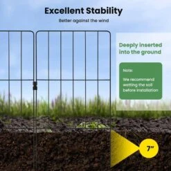 24 In. 25-Pack Rustproof Metal Garden Fence Set-Decorative, Foldable Landscape Fencing -Dewalt Tools Shop black esiloo garden fencing esdb0251 fa 1000