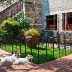 Total 16 Ft. L X 31 In. H Garden Fencing Animal Barrier 15-Piece Decorative Garden Fencing Metal Panels -Dewalt Tools Shop black fawey tred inc garden fencing avcmz94m fa 1000