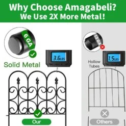 32 In. (H) X 10 Ft. (L) Garden Fencing Animal Barrier 5-Piece Rustproof Metal Fence Panels Black No Dig Fence -Dewalt Tools Shop black fawey tred inc garden fencing avlk7l56 1f 1000