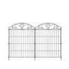 10-Panels Metal Decorative Garden Fence 32 In. (H) X 23.6 Ft. (L) Rustproof Animal Barrier Fencing For Dog