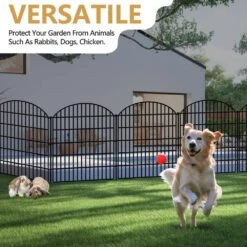5-Panels Metal Decorative Garden Fence 33 In. (H) X 11. 15 Ft. (L), Rustproof Metal No Dig Fencing -Dewalt Tools Shop black fawey tred inc garden fencing avpgkvj 31 1000