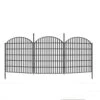 5-Panels Metal Decorative Garden Fence 33 In. (H) X 11. 15 Ft. (L), Rustproof Metal No Dig Fencing