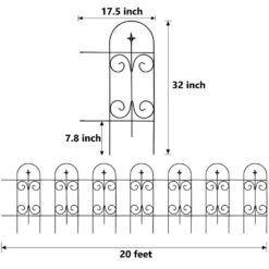Garden Fencing 14 Pack, 32 In. (H) X 20 Ft. (L) Rustproof Metal Wire Panel Border -Dewalt Tools Shop black fawey tred inc garden fencing avr8qgrq 4f 1000