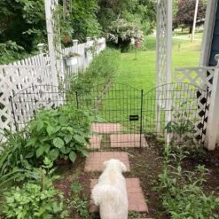 No Dig Decorative Garden Fence 5 Panels With Gate, 40 In. (H) X 11.8 Ft. (L) Metal Animal Barrier Ground Stakes Fencing -Dewalt Tools Shop black fawey tred inc garden fencing avs23rps fa 1000