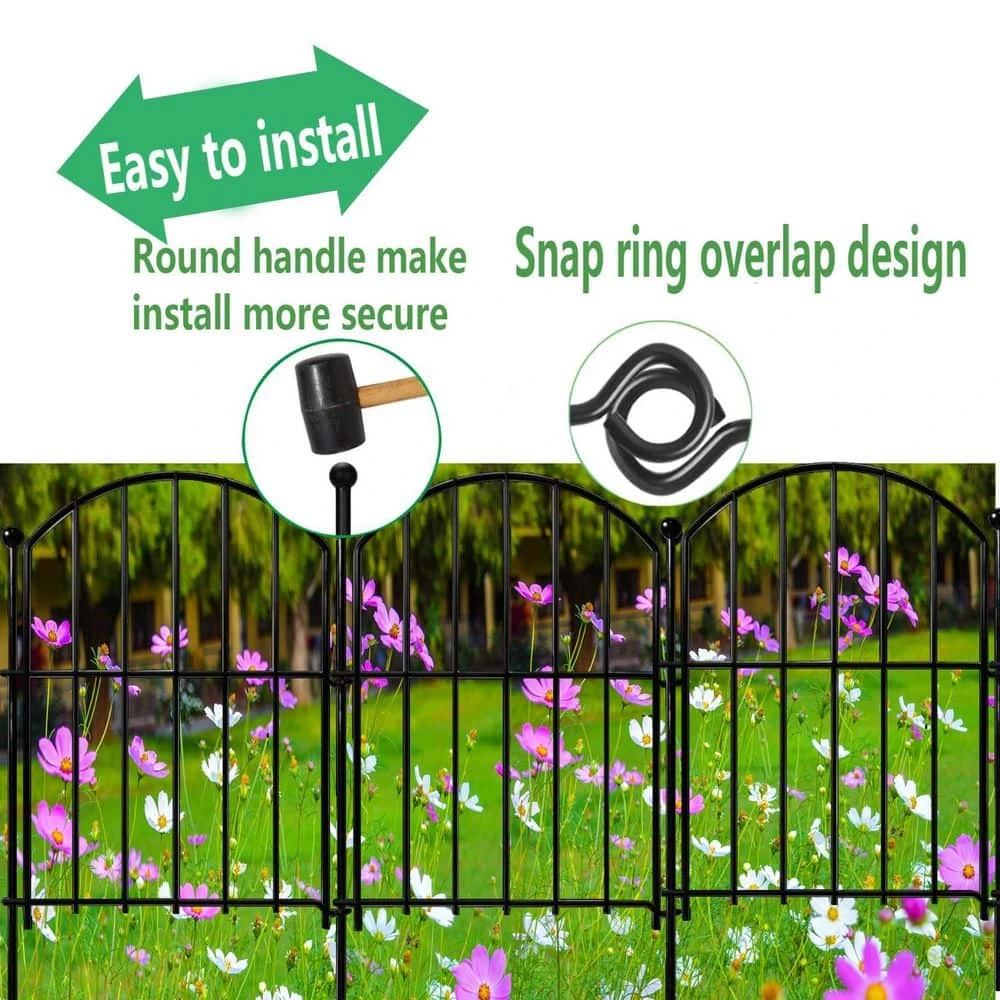 Garden Fencing 10 Pack, 17in X 10. 8ft Rustproof Aluminum No Dig Fence Animal Barrier For Dog 6 Garden Fencing 10 Pack, 17in X 10. 8ft Rustproof Aluminum No Dig Fence Animal Barrier For Dog - Image 4