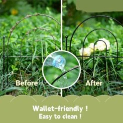 10 Ft (L) X 17 In (H) Metal Decorative Garden Fencing For Animal Barrier, Panels Fences With Hooks, 10 Pack -Dewalt Tools Shop black fawey tred inc garden fencing dang5cw 1f 1000