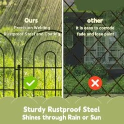 10 Ft (L) X 17 In (H) Metal Decorative Garden Fencing For Animal Barrier, Panels Fences With Hooks, 10 Pack -Dewalt Tools Shop black fawey tred inc garden fencing dang5cw 44 1000