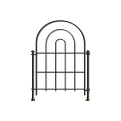 10 Ft (L) X 17 In (H) Metal Decorative Garden Fencing For Animal Barrier, Panels Fences With Hooks, 10 Pack
