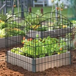 32 In. H X 28 In. W Metal Garden Fence, 5 Panels Rustproof No Dig Animal Barrier Fencing -Dewalt Tools Shop black fawey tred inc garden fencing ny250fc 13 1f 1000