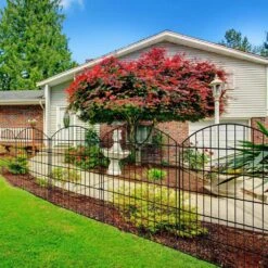 32 In. H X 28 In. W Metal Garden Fence, 5 Panels Rustproof No Dig Animal Barrier Fencing -Dewalt Tools Shop black fawey tred inc garden fencing ny250fc 13 31 1000