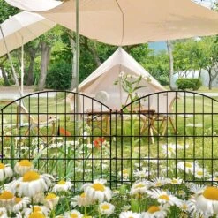 32 In. H X 28 In. W Metal Garden Fence, 5 Panels Rustproof No Dig Animal Barrier Fencing -Dewalt Tools Shop black fawey tred inc garden fencing ny250fc 13 44 1000