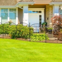 32 In. H X 28 In. W Metal Garden Fence, 5 Panels Rustproof No Dig Animal Barrier Fencing -Dewalt Tools Shop black fawey tred inc garden fencing ny250fc 13 fa 1000