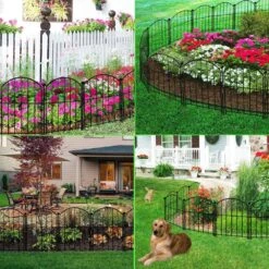 18 Pack Arched Flower Bed Edging Ornamental Wire Border Panel Fencing, 17 In. H Rustproof Metal Decorative Garden Fence -Dewalt Tools Shop black fawey tred inc garden fencing ny250fc 15 31 1000