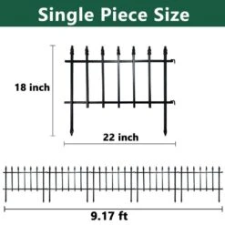 18 In. Decorative Metal Garden Fence 5 Pack, Animal Barrier For Dog Pet, Border Garden Fencing -Dewalt Tools Shop black fawey tred inc garden fencing ny250fc 17 1f 1000
