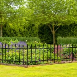18 In. Decorative Metal Garden Fence 5 Pack, Animal Barrier For Dog Pet, Border Garden Fencing -Dewalt Tools Shop black fawey tred inc garden fencing ny250fc 17 44 1000