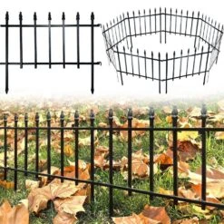 18 In. Decorative Metal Garden Fence 5 Pack, Animal Barrier For Dog Pet, Border Garden Fencing -Dewalt Tools Shop black fawey tred inc garden fencing ny250fc 17 4f 1000