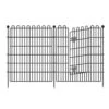 15 Panels Metal Garden Fence With Gate, 32 In. (H) X 35.4 Ft. (L) No Dig Animal Barrier Fencing -Dewalt Tools Shop black fawey tred inc garden fencing ny250fc 19 64 1000