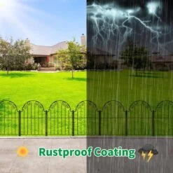 Decorative Garden Fence 10 Panels No Dig Rustproof Metal Fencing 17 In. Animal Barrier Border For Dog -Dewalt Tools Shop black fawey tred inc garden fencing ny250fc 25 fa 1000