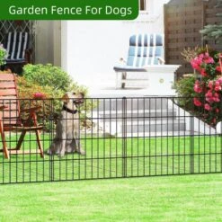 28 In (H) X 18.7 Ft (L) Metal Garden Fence 8 Panels Plus 9 Stakes Dog Fence Border Fence No Dig Garden Fencing -Dewalt Tools Shop black fawey tred inc garden fencing ny250fc 3 4f 1000