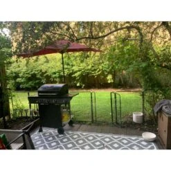 48 In. X 17.7 Ft. Iron Decorative Garden Fencing With Door, Animal Barrier Fence For Courtyards, Black -Dewalt Tools Shop black garden fencing 6f1p0l9g 40 1000