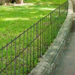 17 In. H X 13 In. L Barrier Fence, Decorative Garden Fencing, Rustproof Metal Wire Garden Fence, T Shaped (10-Pack) -Dewalt Tools Shop black garden fencing hd 4 wela 44 1000