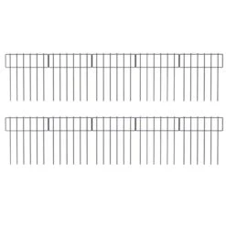 17 In. H X 13 In. L Barrier Fence, Decorative Garden Fencing, Rustproof Metal Wire Garden Fence, T Shaped (10-Pack)