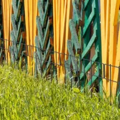 17 In. H X 13 In. L Barrier Fence, Decorative Garden Fencing, Rustproof Metal Wire Garden Fence, T Shaped (19-Pack) -Dewalt Tools Shop black garden fencing hd 5 wela 44 1000