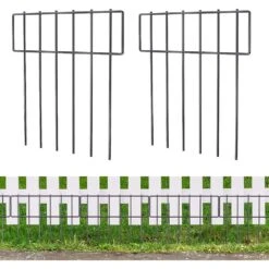 17 In. H X 20 Ft. L Metal Barrier Fence, Decorative Garden Fencing, Rustproof Wire Garden Fence, T Shaped (19-Pack )