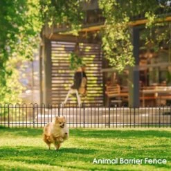 Decorative Metal Garden Fence, 16.5 In. No Dig Animal Barrier Border Fencing (10-Pack) -Dewalt Tools Shop black garden fencing lt k300 4f 1000