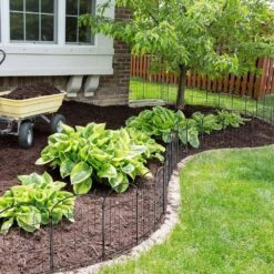 24 In. H X 10 Ft. L Total Coated Metal Rustproof Decorative Garden Fence Panels No Dig Fencing (10-Pack) -Dewalt Tools Shop black garden fencing lt k314 sj 44 1000