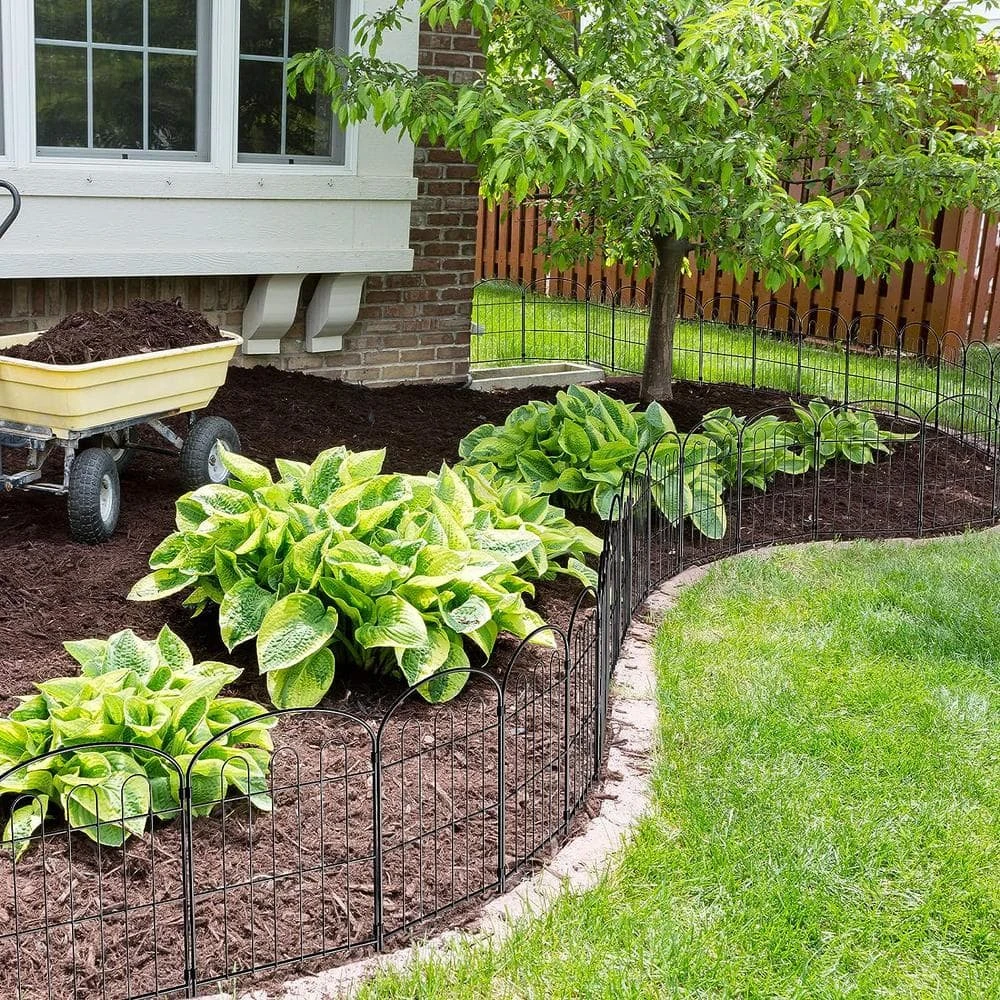 24 In. H X 10 Ft. L Total Coated Metal Rustproof Decorative Garden Fence Panels No Dig Fencing (19-Pack) 8 24 In. H X 10 Ft. L Total Coated Metal Rustproof Decorative Garden Fence Panels No Dig Fencing (19-Pack) - Image 6