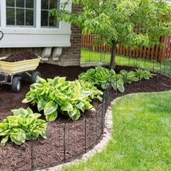 24 In. H X 10 Ft. L Total Coated Metal Rustproof Decorative Garden Fence Panels No Dig Fencing (28-Pack) -Dewalt Tools Shop black garden fencing lt k316 sj fa 1000