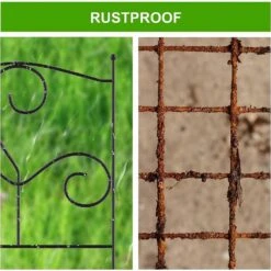 Decorative 16.5 In. H X 10.5 Ft. L Metal Garden Fence Panels No Dig Fencing, Animal Barrier Boarder Rustproof (10-Pack) -Dewalt Tools Shop black garden fencing lt k334 sj 4f 1000