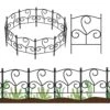 Decorative 16.5 In. H X 10.5 Ft. L Metal Garden Fence Panels No Dig Fencing, Animal Barrier Boarder Rustproof (10-Pack) -Dewalt Tools Shop black garden fencing lt k334 sj 64 1000