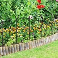 Decorative 16.5 In. H X 10.5 Ft. L Metal Garden Fence Panels No Dig Fencing, Animal Barrier Boarder Rustproof (10-Pack) -Dewalt Tools Shop black garden fencing lt k334 sj 76 1000