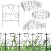Decorative 16.5 In. H X 10.5 Ft. L Metal Garden Fence Panels No Dig Fencing, Animal Barrier Boarder Rustproof (25-Pack) -Dewalt Tools Shop black garden fencing lt k335 sj 64 1000