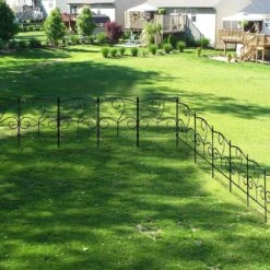 Decorative 16.5 In. H X 10.5 Ft. L Metal Garden Fence Panels No Dig Fencing, Animal Barrier Boarder Rustproof (25-Pack) -Dewalt Tools Shop black garden fencing lt k335 sj fa 1000