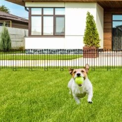 Total 10 Ft. L X 24 In. H, Rustproof Black Metal Fencing, Animal Barrier Border Decorative Garden Fence (10-Pack) -Dewalt Tools Shop black garden fencing lt k336 sj 44 1000