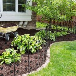 Total 10 Ft. L X 38 In. H, No Dig Metal Garden Decorative Fencing, Black Garden Fence (10-Pack) -Dewalt Tools Shop black garden fencing lt k338 sj 76 1000