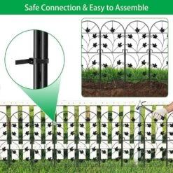 Decorative 38 In. (H) X 16 Ft. (L) Metal Garden Fence Panels No Dig Fencing, Total Coated Rustproof (15-Pack) -Dewalt Tools Shop black garden fencing lt k339 sj 4f 1000