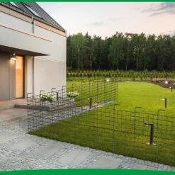 12 In. Outdoor Metal Rust Proof Landscape Fencing 8-Panels Garden Fence (16-Piece) -Dewalt Tools Shop black garden fencing lt k69 1f 1000