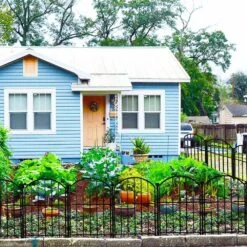 21in. X 10ft. Rustproof Metal No Dig Fence Animal Barrier,Flower Bed Edging Ornamental Wire Border Panel Fencing,10pack -Dewalt Tools Shop black garden fencing ogsa05 1023 4f 1000