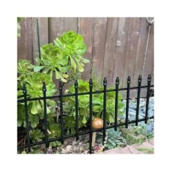 N/A 18 In. High Metal Garden Fence, 5 Panels, 9.17 Ft. Long, Rustproof Border Fencing For Yards And Flower Beds -Dewalt Tools Shop black garden fencing ogsa11011 44 1000