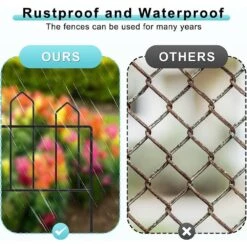 10 Ft. L X 13 In. H Black Metal 7 Panels Decorative Garden Fence No Dig Garden Fencing Border -Dewalt Tools Shop black garden fencing on zl01 4f 1000