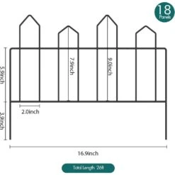 26 Ft. L X 13 In. H 18 Panels Decorative Black Metal Garden Fence No Dig Garden Fencing Border -Dewalt Tools Shop black garden fencing on zl02 c3 1000