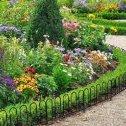 12.7 In. H X 10 Ft. L 7 Panels Decorative Garden Fence No Dig Flower Bed Fencing Animal Barrier Black Metal Fencing 12 12.7 In. H X 10 Ft. L 7 Panels Decorative Garden Fence No Dig Flower Bed Fencing Animal Barrier Black Metal Fencing -Dewalt Tools Shop black garden fencing on zl09 1f 1000