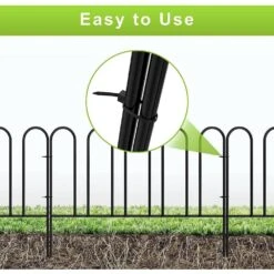 12.7 In. H X 10 Ft. L 7 Panels Decorative Garden Fence No Dig Flower Bed Fencing Animal Barrier Black Metal Fencing 14 12.7 In. H X 10 Ft. L 7 Panels Decorative Garden Fence No Dig Flower Bed Fencing Animal Barrier Black Metal Fencing -Dewalt Tools Shop black garden fencing on zl09 fa 1000