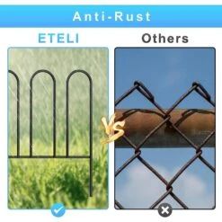 12.7 In. H X 26 Ft. L Black Metal Decorative Garden Fence 18 Panels Animal Barrier Wire No Dig Fencing -Dewalt Tools Shop black garden fencing on zl10 1f 1000