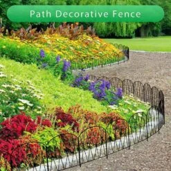 10.3 Ft. L X 15.9 In. H Decorative Garden Fence Animal Barrier No Dig Rustproof Black Metal Flower Bed Fencing (10-Pack) -Dewalt Tools Shop black garden fencing on zl11 1f 1000